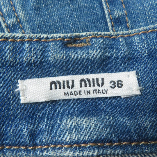 MIUMIU Mini skirt cotton Indigo 36