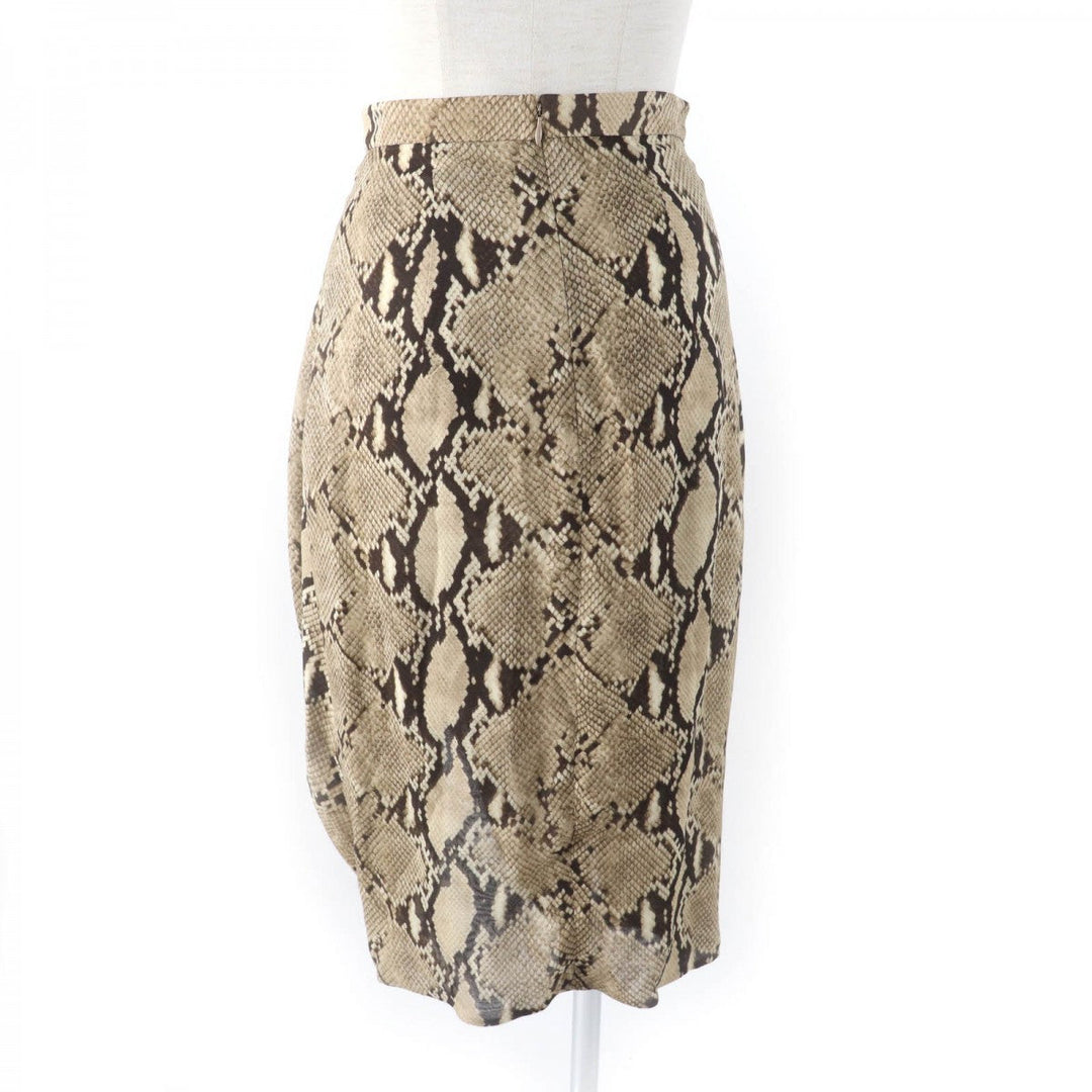 CELINE skirt 2J517879S Main: 100% silk Brown Women 34 Used Authentic