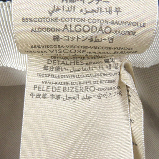 GUCCI hat 576371 Outer: 100% cotton, Lining: 55% cotton, Lining: 45% rayon, Part: Cowhide black mens Used Authentic