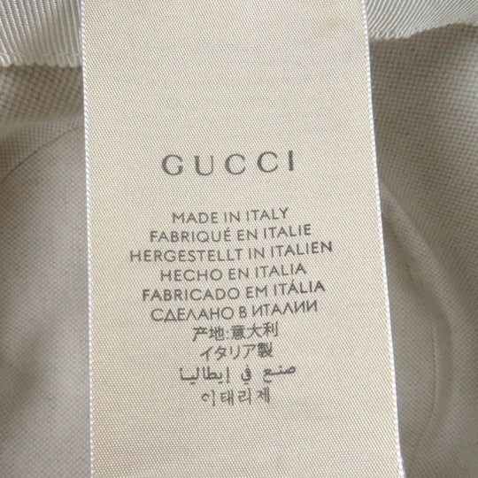 GUCCI hat 576371 Outer: 100% cotton, Lining: 55% cotton, Lining: 45% rayon, Part: Cowhide black mens Used Authentic