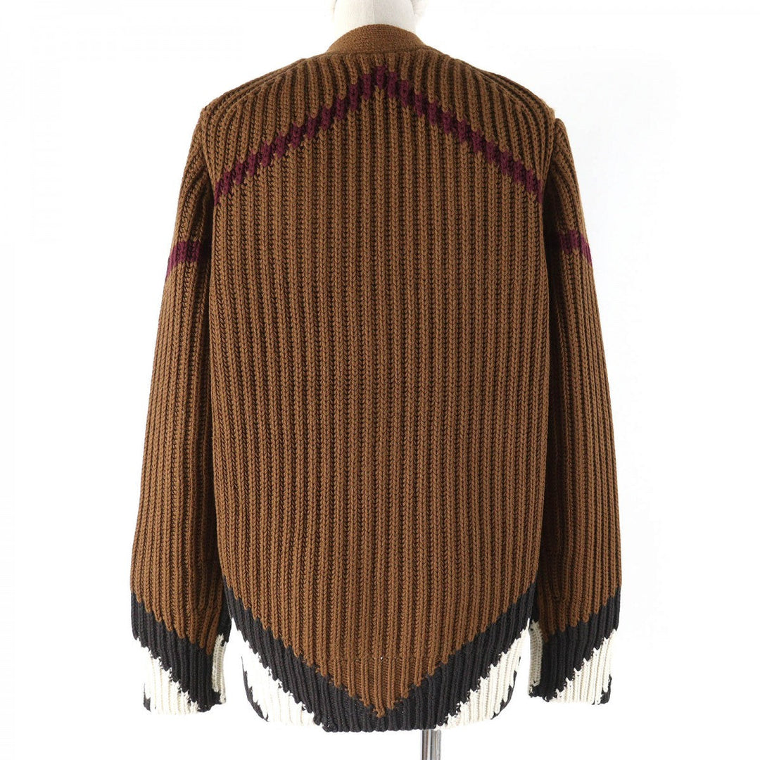 BURBERRY cardigan 8055730 cashmere Brown Black White Bordeaux S