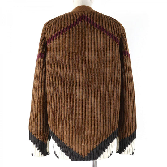 BURBERRY cardigan 8055730 cashmere Brown Black White Bordeaux S