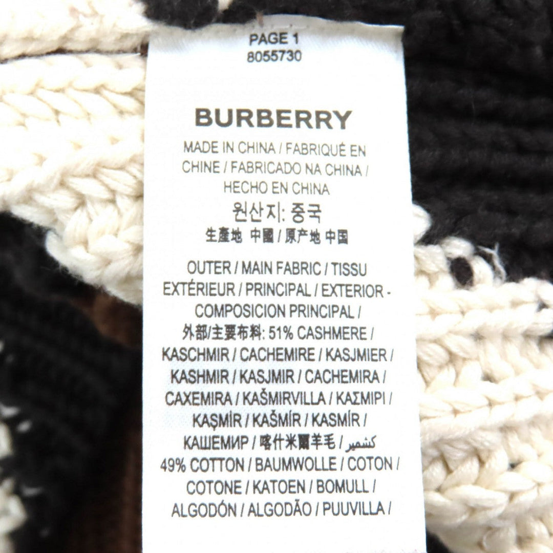 BURBERRY cardigan 8055730 cashmere Brown Black White Bordeaux S
