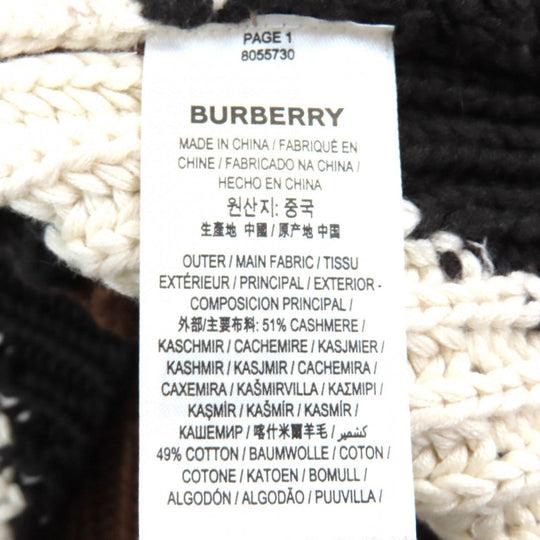 BURBERRY cardigan 8055730 cashmere Brown Black White Bordeaux S
