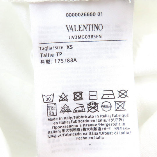 VALENTINO Short sleeve T-shirt UV3MG03B5FN Main: 100% cotton White red mens XS Used Authentic