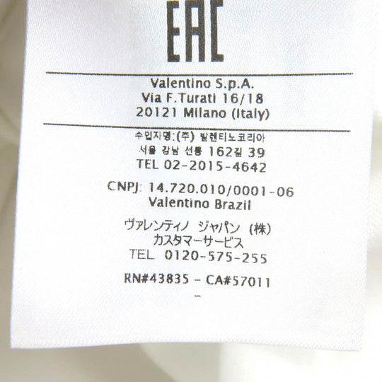 VALENTINO Short sleeve T-shirt UV3MG03B5FN Main: 100% cotton White red mens XS Used Authentic