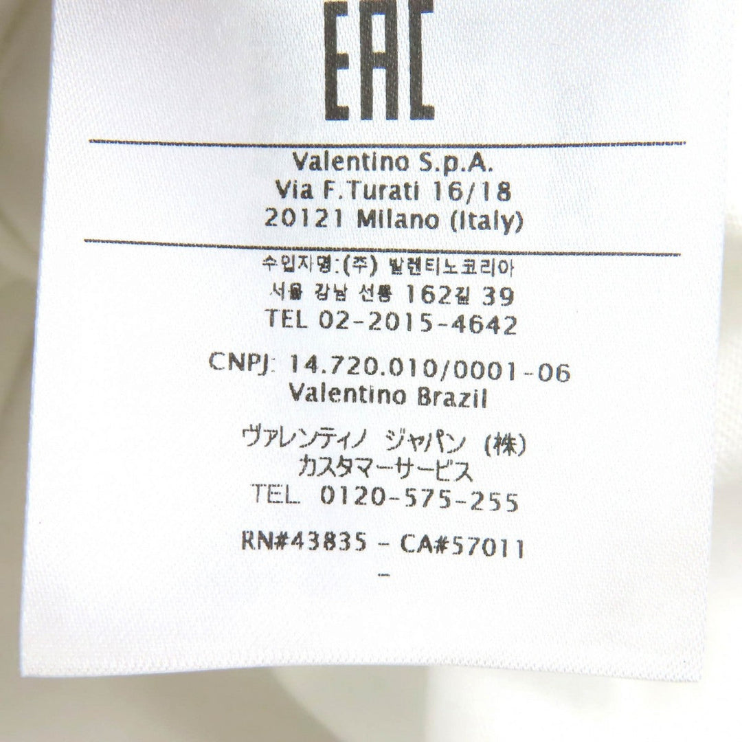 VALENTINO Short sleeve T-shirt UV3MG03B5FN Main: 100% cotton White red mens XS Used Authentic