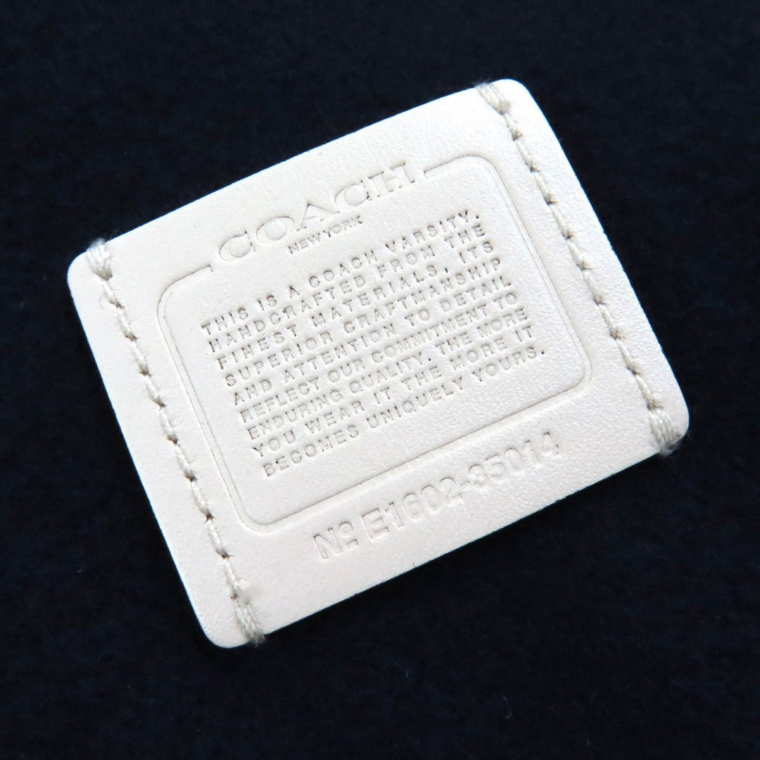 COACH Jacket E1602-3501 Outer: 77% wool, Outer: 23% nylon, Lining: 100% polyester, Part: cowhide, Sleeves: goat leather Navy Ivory mens M Used Authentic