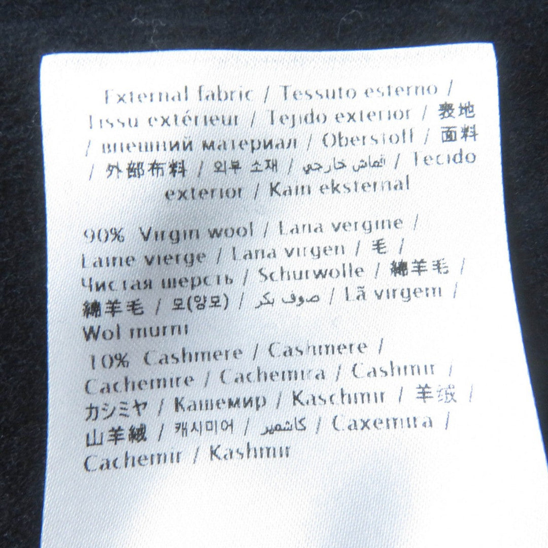 VALENTINO poncho WB3CG2A015E Main: 90% wool, Main: 10% cashmere, Leather: sheepskin, Lining: 100% cupra Dark navy Women 42 Used Authentic