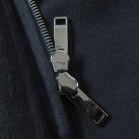 VALENTINO poncho WB3CG2A015E Main: 90% wool, Main: 10% cashmere, Leather: sheepskin, Lining: 100% cupra Dark navy Women 42 Used Authentic