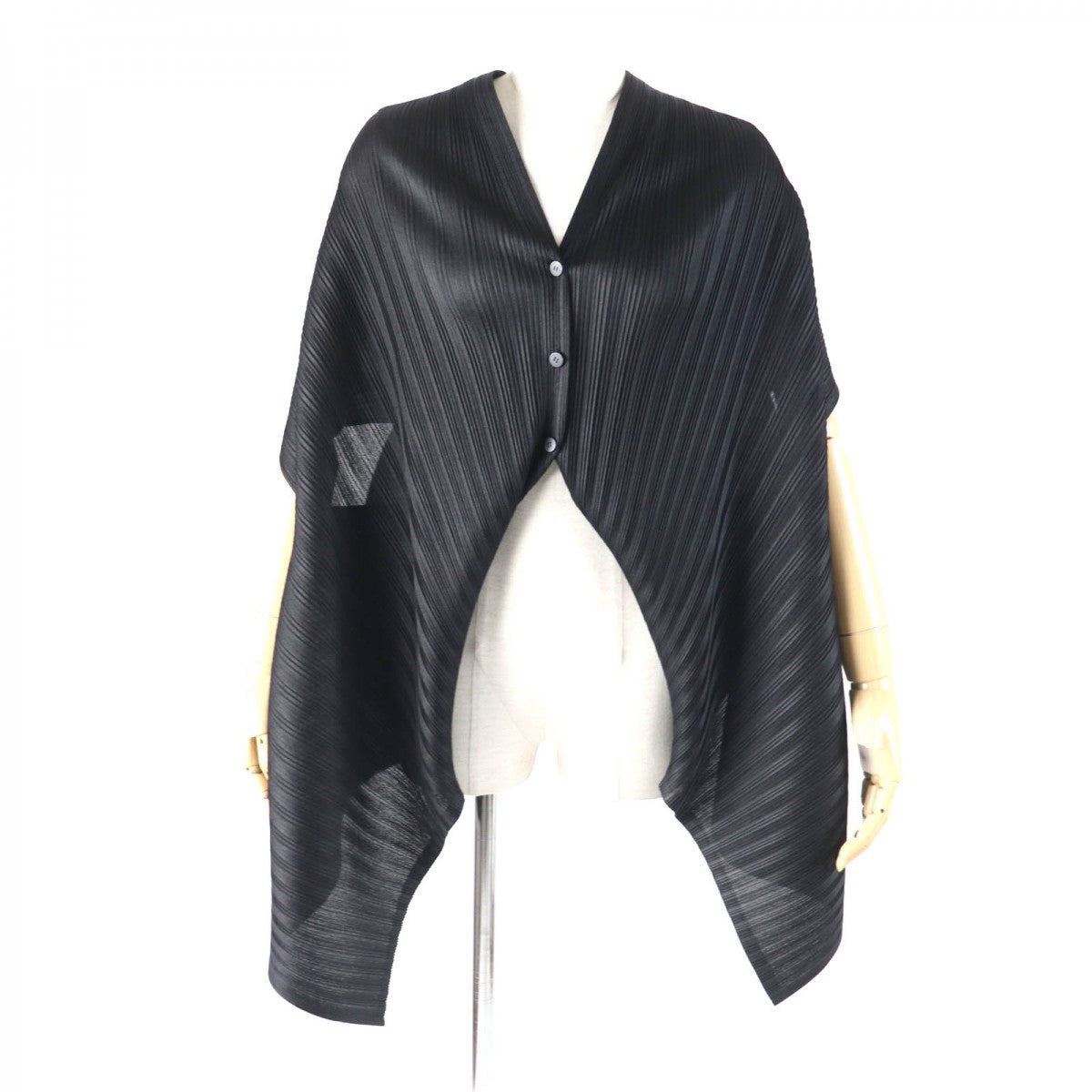 美品PLEATSPLEASE PLEATS PLEASE cardigan PP44-AD382 polyester black – Maison Bum