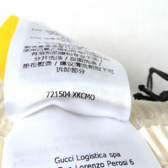 GUCCI Pants 721504 Main: 67% mohair, 28% nylon, 5% wool, part: 64% mohair, 28% nylon, 1% polyurethane, part: 67% mohair, 28% nylon, 5% wool, inner: 75% acetate, 25% silk Ivory black Women XS Used Authentic