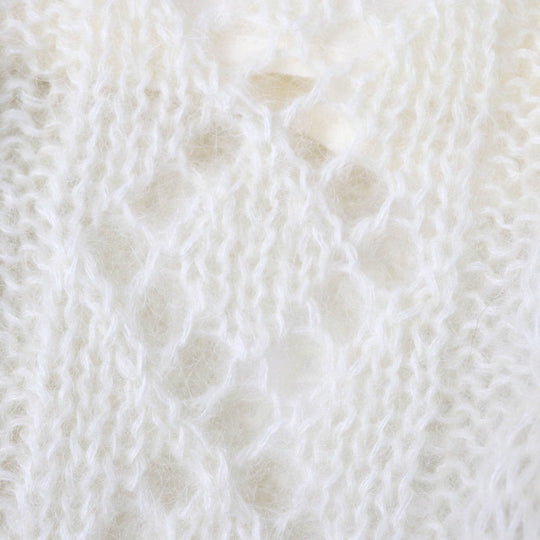 GUCCI Pants 721504 Main: 67% mohair, 28% nylon, 5% wool, part: 64% mohair, 28% nylon, 1% polyurethane, part: 67% mohair, 28% nylon, 5% wool, inner: 75% acetate, 25% silk Ivory black Women XS Used Authentic