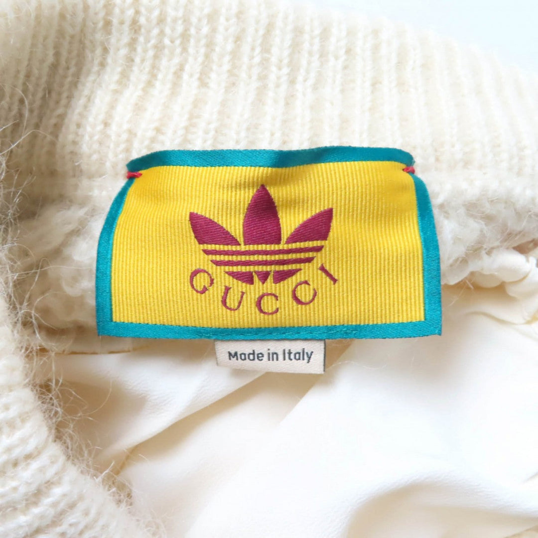 GUCCI Pants 721504 Main: 67% mohair, 28% nylon, 5% wool, part: 64% mohair, 28% nylon, 1% polyurethane, part: 67% mohair, 28% nylon, 5% wool, inner: 75% acetate, 25% silk Ivory black Women XS Used Authentic