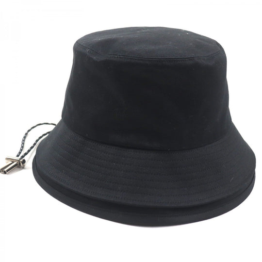 Sacai hat 22-0414S Outer: 100% cotton, Lining: 100% cupra, Leather part: leather black Twill mens 1 Used Authentic