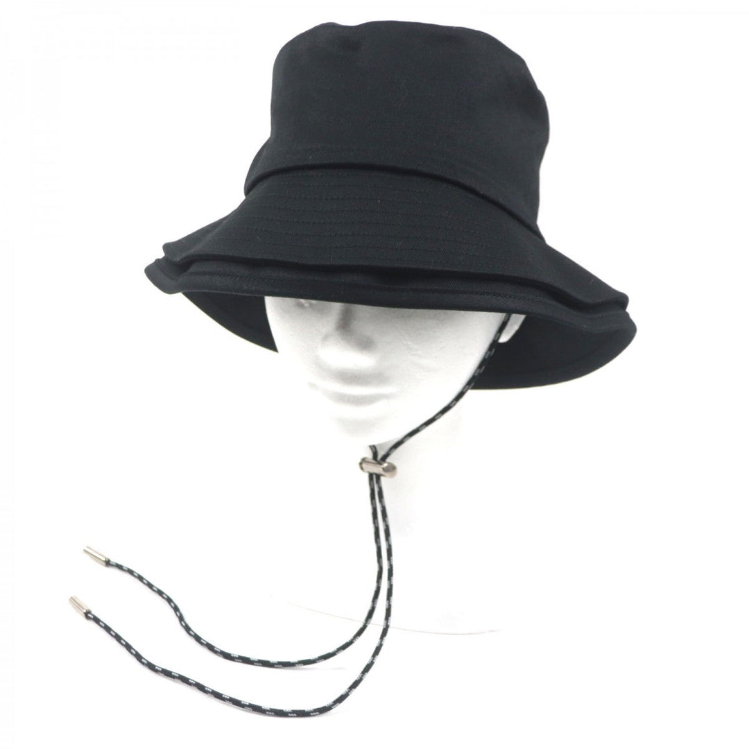 Sacai hat 22-0414S Outer: 100% cotton, Lining: 100% cupra, Leather part: leather black Twill mens 1 Used Authentic