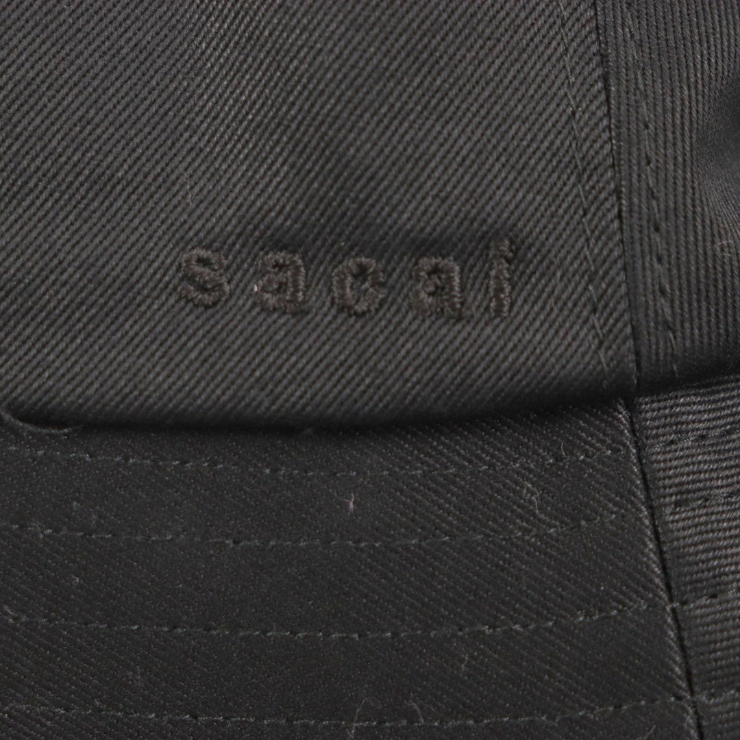 Sacai hat 22-0414S Outer: 100% cotton, Lining: 100% cupra, Leather part: leather black Twill mens 1 Used Authentic