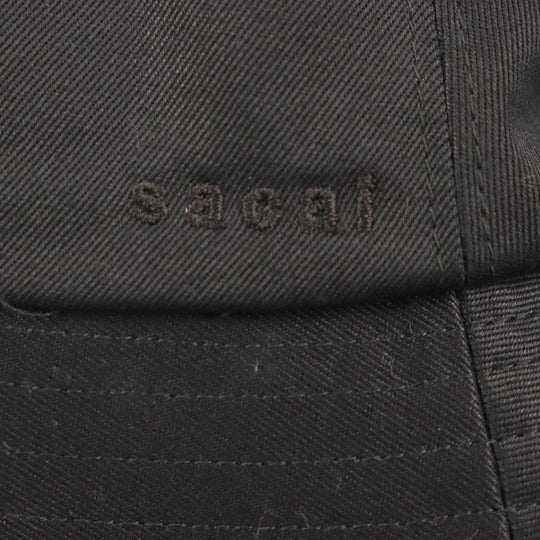Sacai hat 22-0414S Outer: 100% cotton, Lining: 100% cupra, Leather part: leather black Twill mens 1 Used Authentic