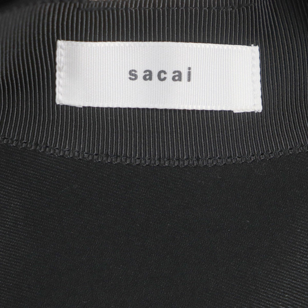 Sacai hat 22-0414S Outer: 100% cotton, Lining: 100% cupra, Leather part: leather black Twill mens 1 Used Authentic