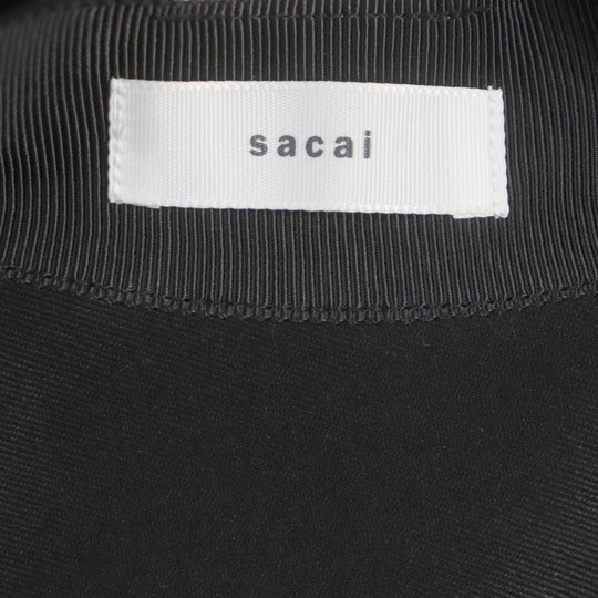 Sacai hat 22-0414S Outer: 100% cotton, Lining: 100% cupra, Leather part: leather black Twill mens 1 Used Authentic