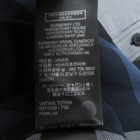 BURBERRY Long sleeve shirt 8071536 cotton Navy type S