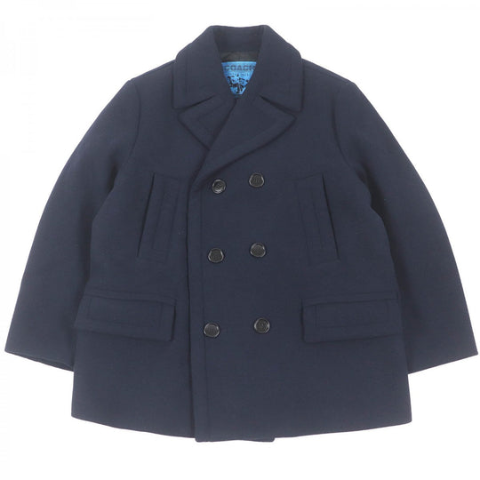 COACH Double chester coat CQ256 Outer: 53% wool, Outer: 47% polyester, Lining: 58% polyester, Lining: 42% rayon, Filling: 100% polyester Navy mens M Used Authentic