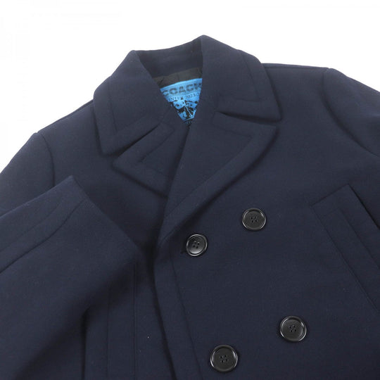 COACH Double chester coat CQ256 Outer: 53% wool, Outer: 47% polyester, Lining: 58% polyester, Lining: 42% rayon, Filling: 100% polyester Navy mens M Used Authentic