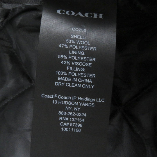 COACH Double chester coat CQ256 Outer: 53% wool, Outer: 47% polyester, Lining: 58% polyester, Lining: 42% rayon, Filling: 100% polyester Navy mens M Used Authentic