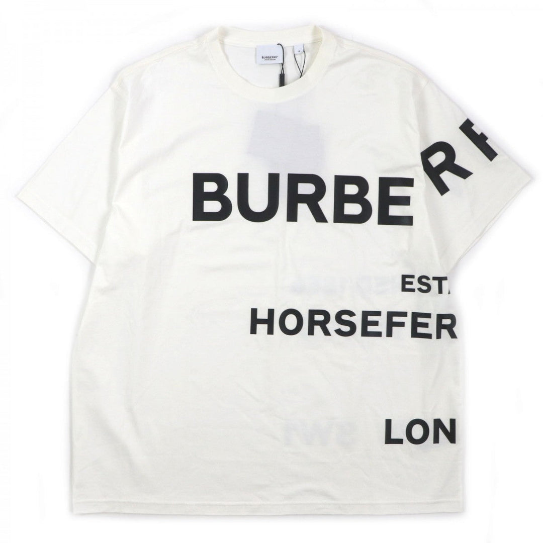 BURBERRY Short sleeve T-shirt 8040691 Main: 97% cotton, Main: 3% elastane white HARLFORD WHITE mens M Used Authentic