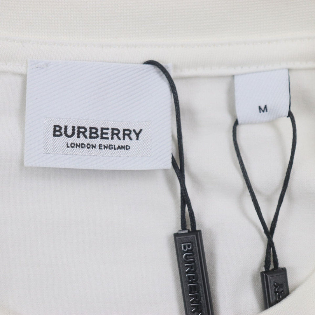 BURBERRY Short sleeve T-shirt 8040691 Main: 97% cotton, Main: 3% elastane white HARLFORD WHITE mens M Used Authentic