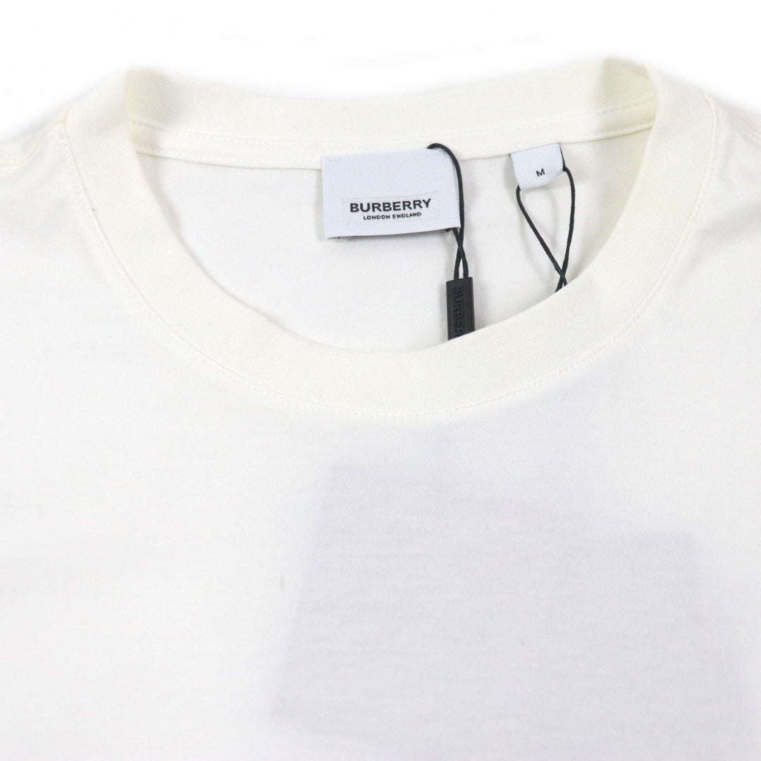 BURBERRY Short sleeve T-shirt 8040691 Main: 97% cotton, Main: 3% elastane white HARLFORD WHITE mens M Used Authentic
