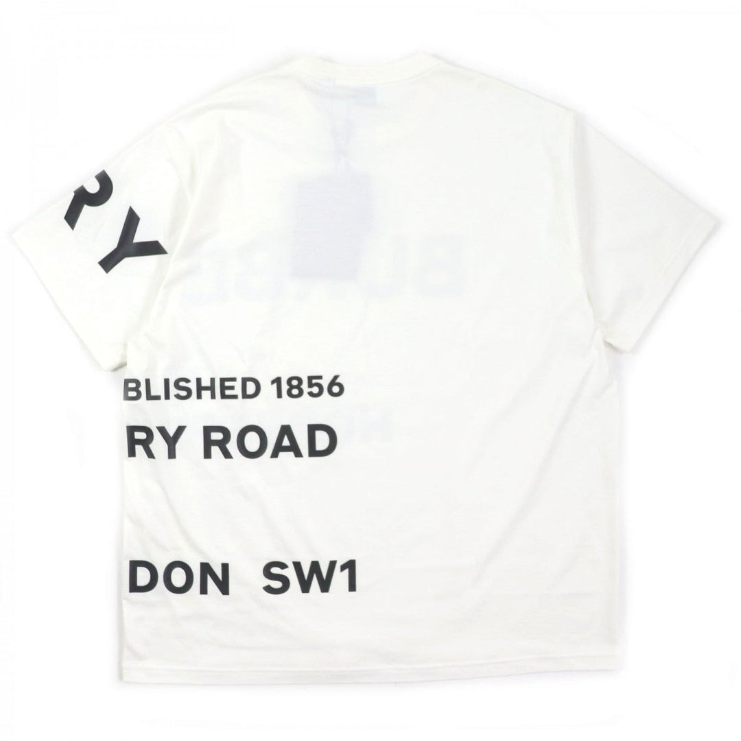 BURBERRY Short sleeve T-shirt 8040691 Main: 97% cotton, Main: 3% elastane white HARLFORD WHITE mens M Used Authentic