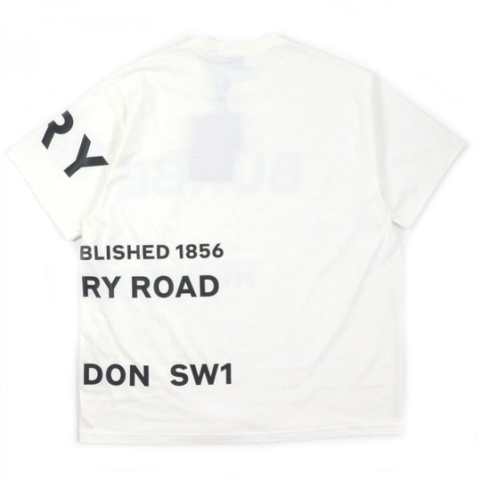BURBERRY Short sleeve T-shirt 8040691 Main: 97% cotton, Main: 3% elastane white HARLFORD WHITE mens M Used Authentic