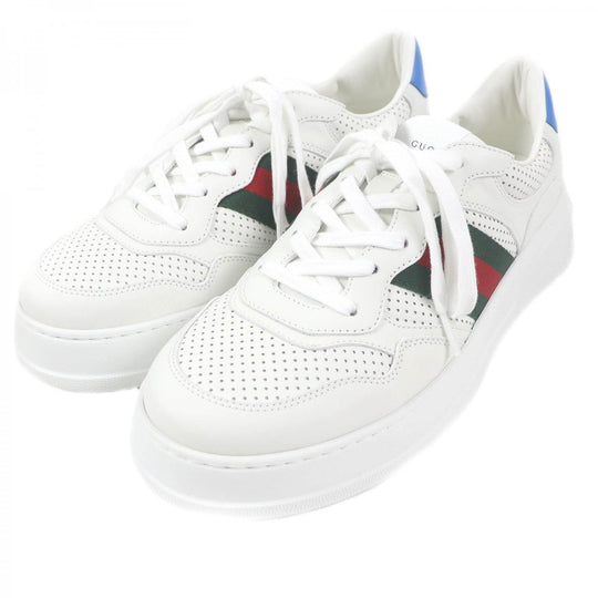 GUCCI Low cut sneakers 669698 Main: Leather white mens 10.5 Used Authentic