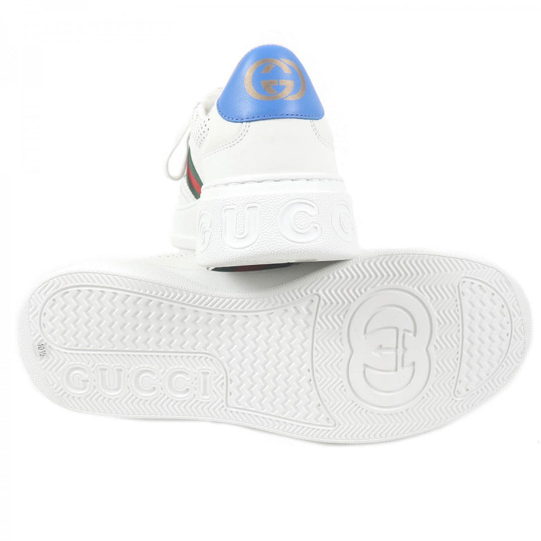 GUCCI Low cut sneakers 669698 Main: Leather white mens 10.5 Used Authentic