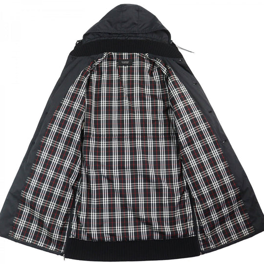 BURBERRY BLACK LABEL coat Outer: 100% polyester, Part: 100% wool, Filling: 100% polyester, Lining: Polyester, Lining: Cupra black mens L Used Authentic