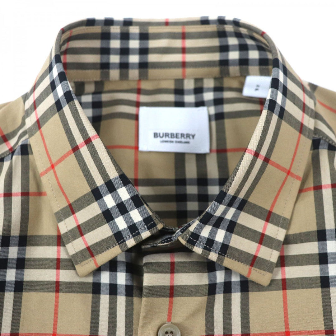 BURBERRY Long sleeve shirt 8070582 Main: 100% cotton Brown mens S Used Authentic
