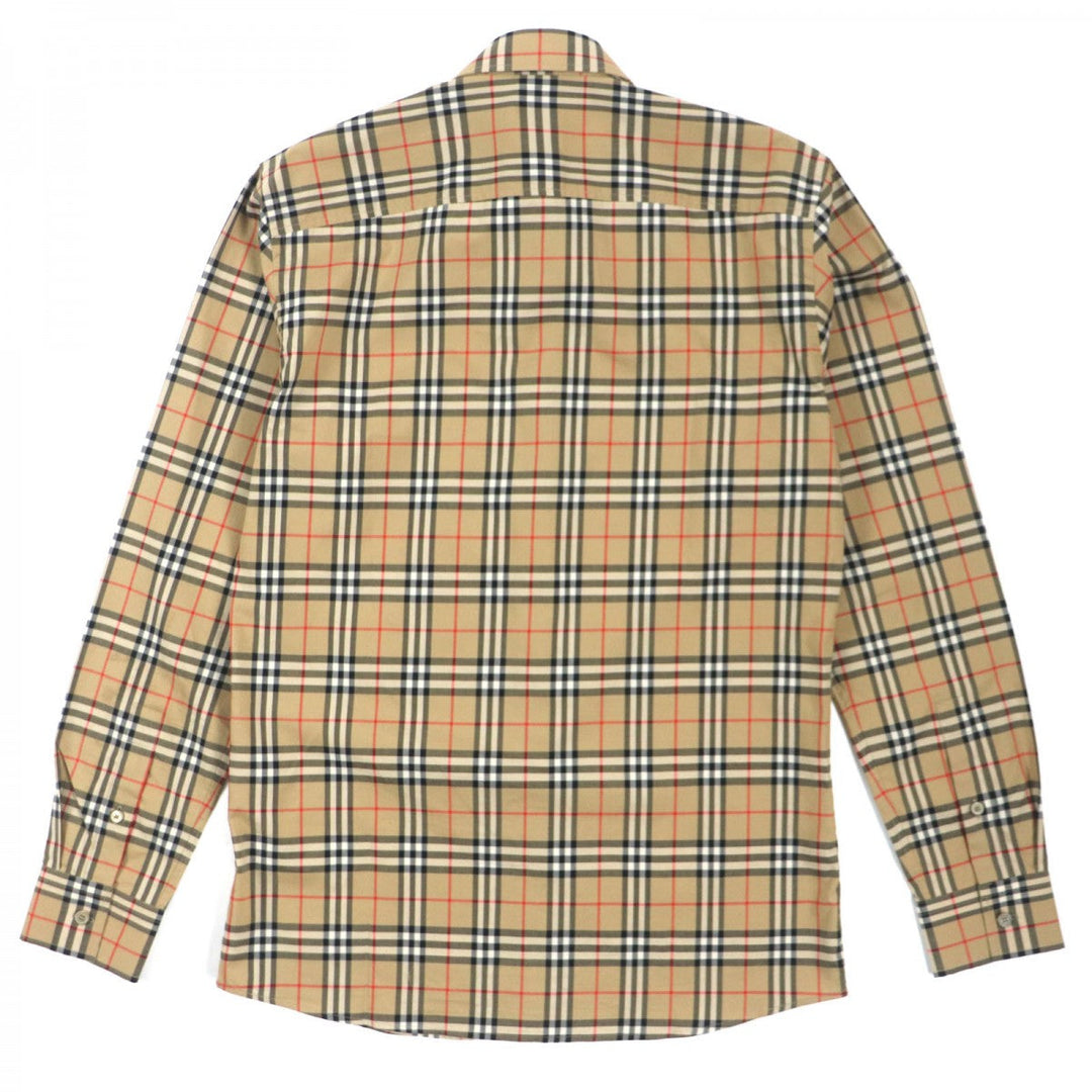 BURBERRY Long sleeve shirt 8070582 Main: 100% cotton Brown mens S Used Authentic
