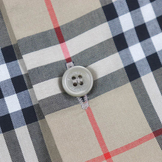 BURBERRY Long sleeve shirt 8070582 Main: 100% cotton Brown mens S Used Authentic