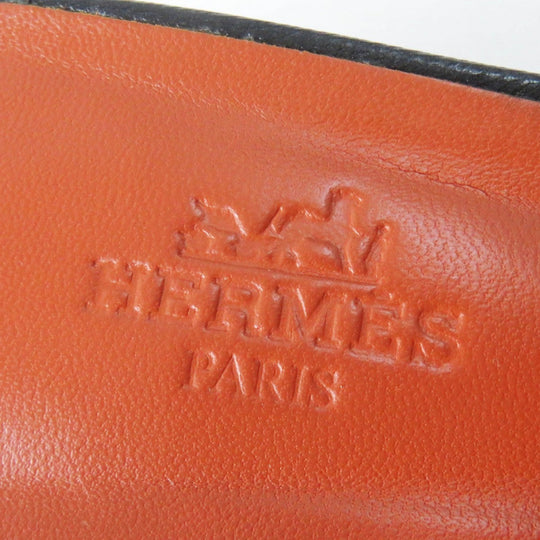 HERMES Sandals Main: Leather black candy Women 38 Used Authentic