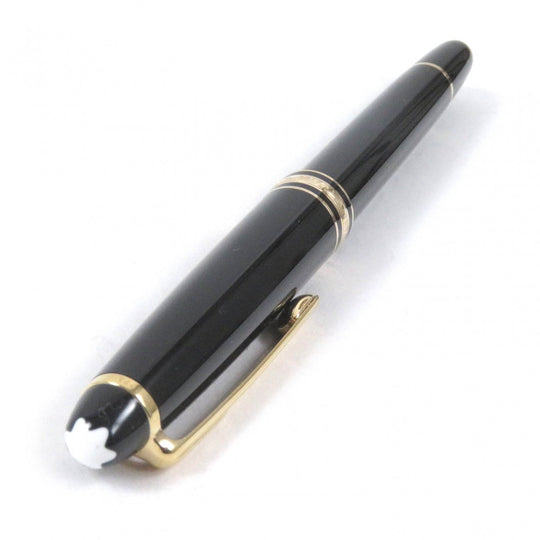 MONTBLANC Ballpoint pen Resin, Gold Plated Black gold mens(Unisex) Used Authentic