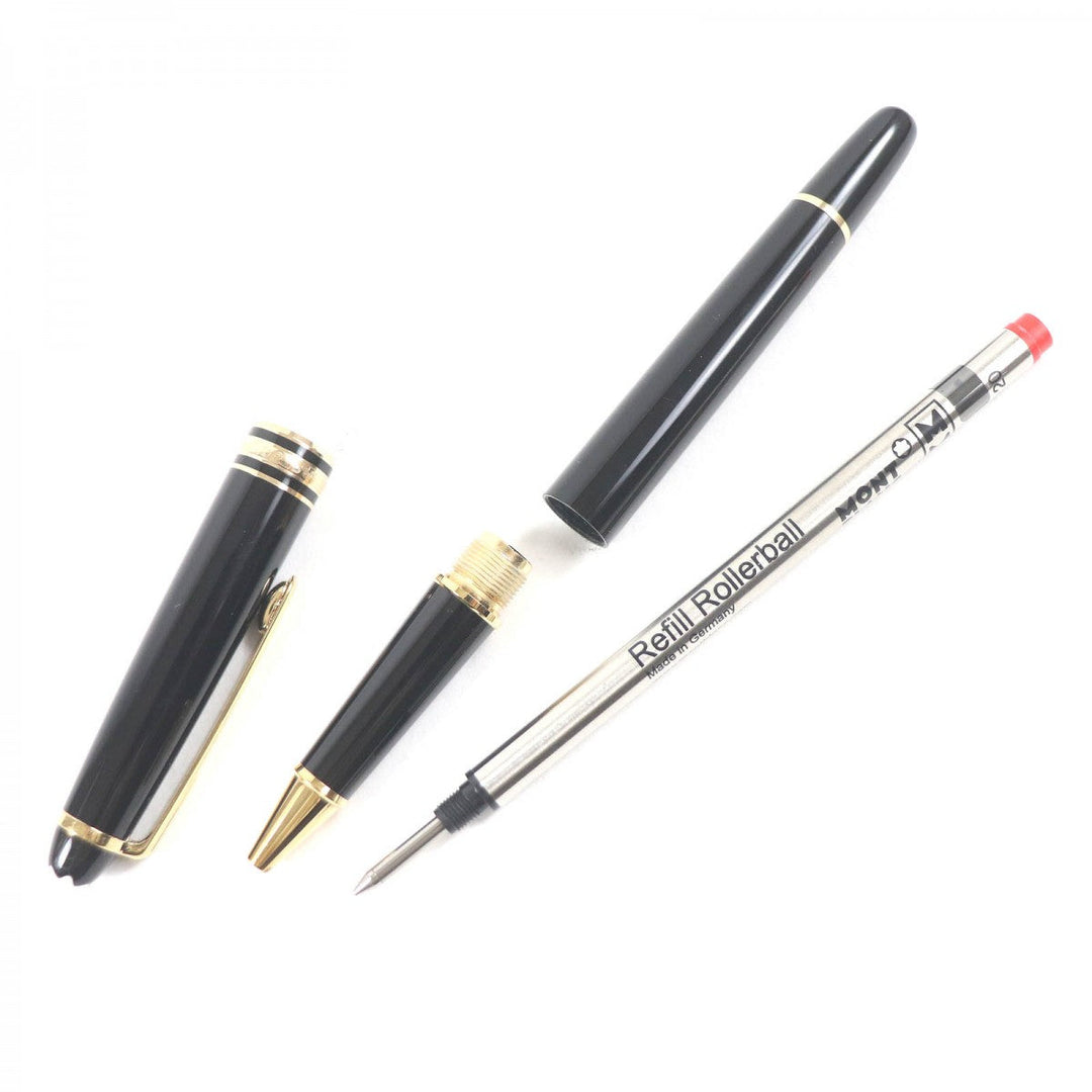 MONTBLANC Ballpoint pen Resin, Gold Plated Black gold mens(Unisex) Used Authentic