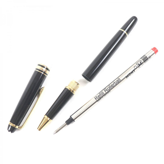 MONTBLANC Ballpoint pen Resin, Gold Plated Black gold mens(Unisex) Used Authentic