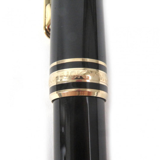 MONTBLANC Ballpoint pen Resin, Gold Plated Black gold mens(Unisex) Used Authentic