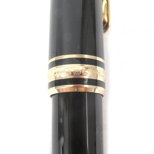 MONTBLANC Ballpoint pen Resin, Gold Plated Black gold mens(Unisex) Used Authentic