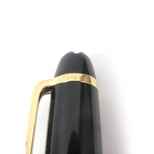MONTBLANC Ballpoint pen Resin, Gold Plated Black gold mens(Unisex) Used Authentic