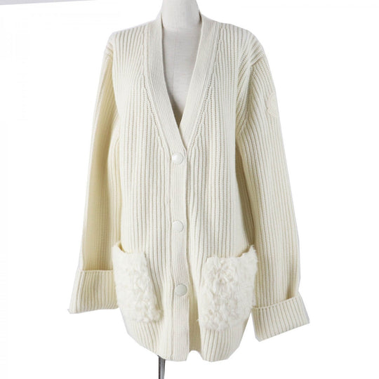 MONCLER cardigan wool white CARDIGAN TRICOT M