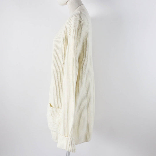 MONCLER cardigan wool white CARDIGAN TRICOT M
