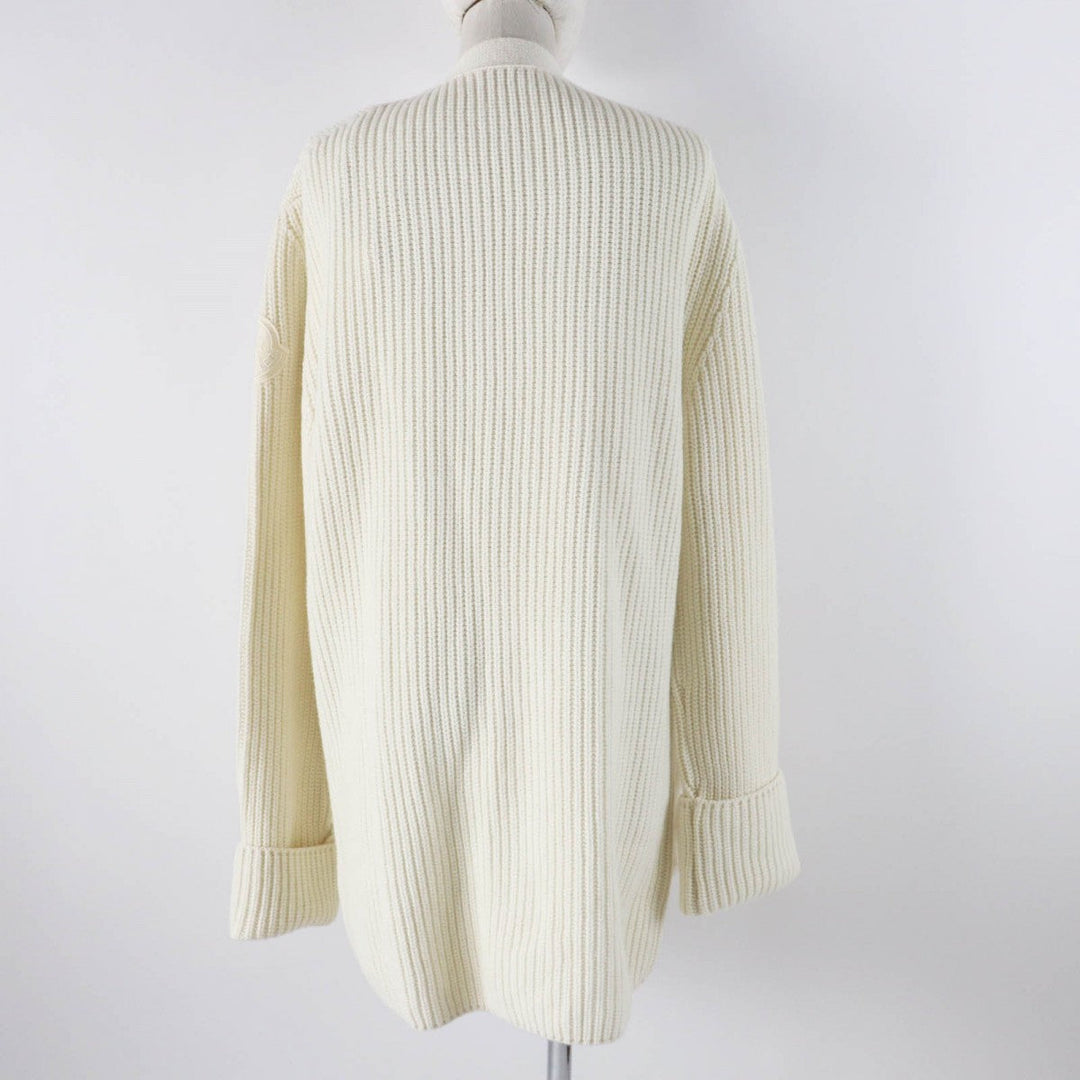 MONCLER cardigan wool white CARDIGAN TRICOT M