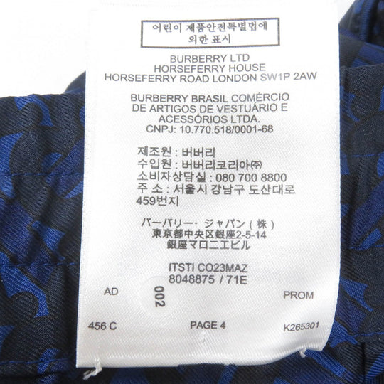 BURBERRY Shorts 8048875 Main: 100% silk Navy mens M Used Authentic